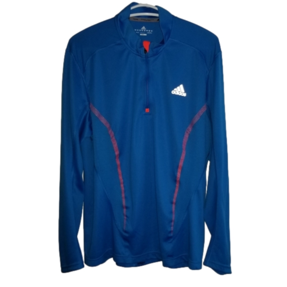 Adidas Climalite Long Sleeve 1/4 Zip Running Shirt Size L